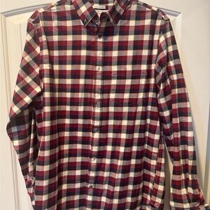 Men's Plaid Shirt - Red and Blue